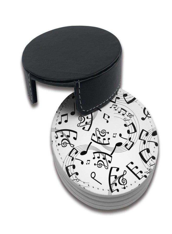 AIMASTZ Musical Notes Drinks Coasters With Holder, Suitable For Kinds Of Cups, Set Of 6 - Image 3